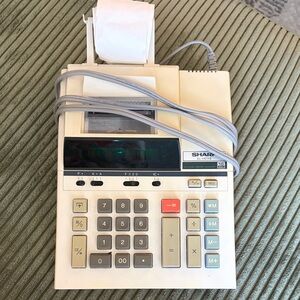 Vintage Sharp Cream Calculator with Printer- FREE WITH BUNDLE!